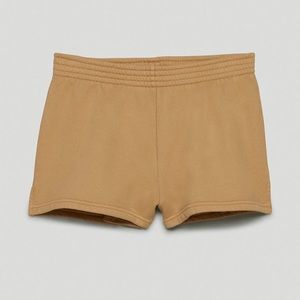 Tna Cozy Fleece Perfect 2” Sweatshort in the colour Gold Tobacco Brown, size S